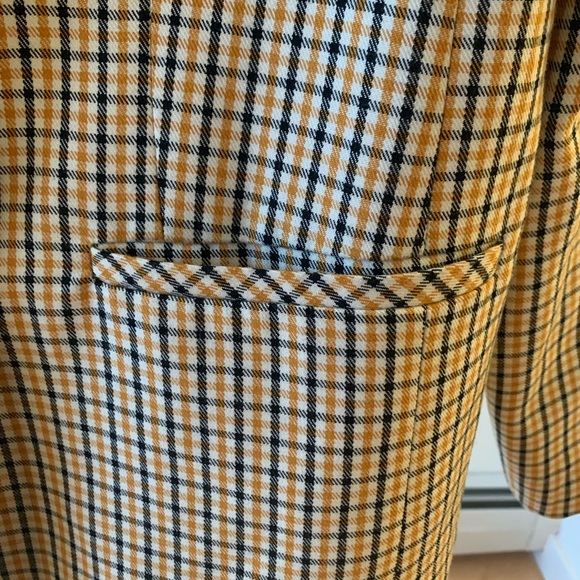 Twik women’s yellow black gingham blazer size Large - Picture 6 of 11